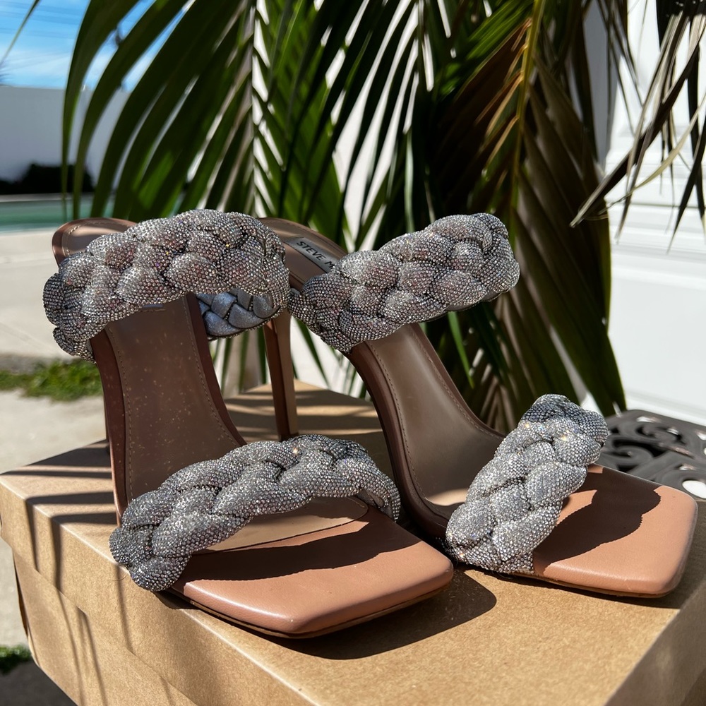 Steve Madden Kenley heel in metallic silver